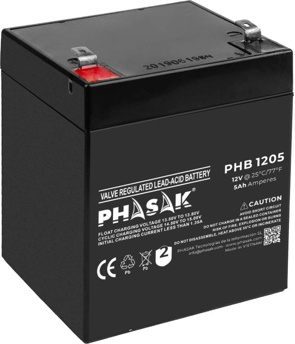 EAN 5605922000661 - Phasak PHB 1205 batería para sistema ups Sealed Lead Acid (VRLA) imagen 2