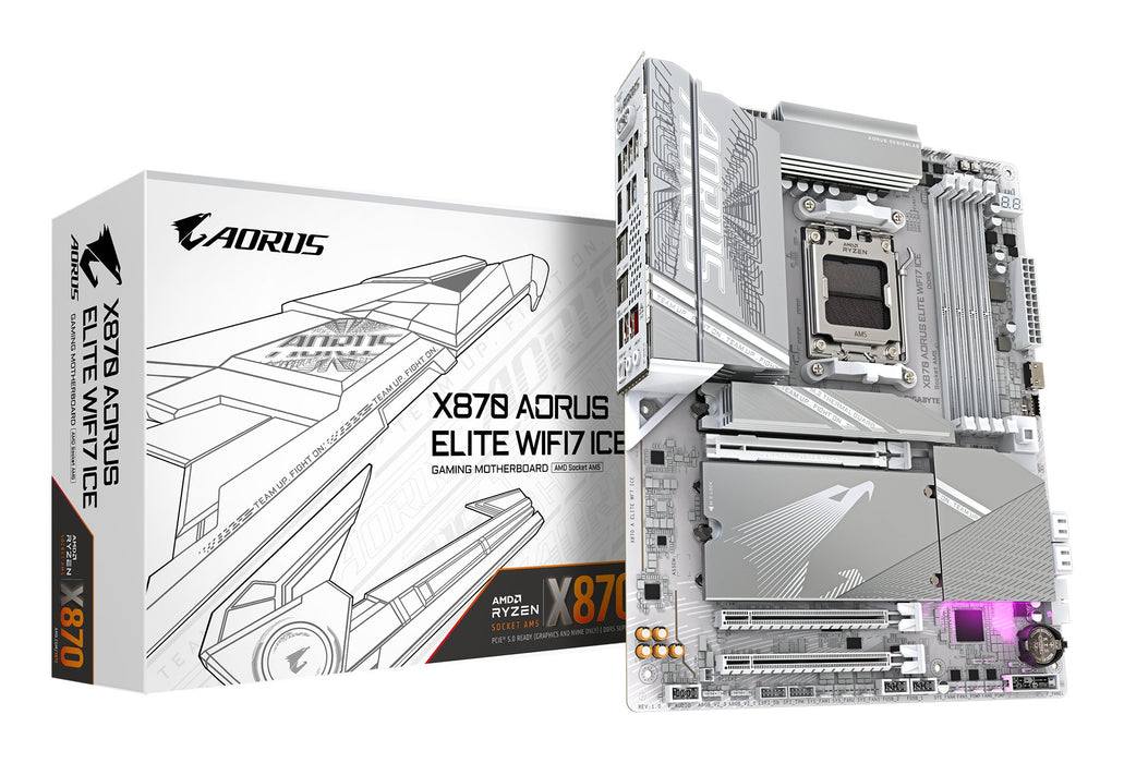 EAN 4719331864682 - GIGABYTE X870 AORUS ELITE WIFI7 ICE AMD X870 Zócalo AM5 ATX imagen 1