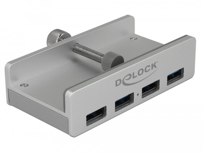 EAN 4043619640461 - DeLOCK 64046 hub de interfaz USB 3.2 Gen 1 (3.1 Gen 1) Type-A 5000 Mbit/s Plata imagen 1