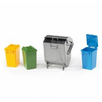 EAN 4001702026073 - BRUDER Garbage can set parte y accesorio de modelo a escala imagen 1