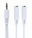 EAN 8716309035507 - Gembird 10cm, 3.5mm/2x3.5mm, M/F cable de audio 0,1 m 3,5mm Blanco imagen 1