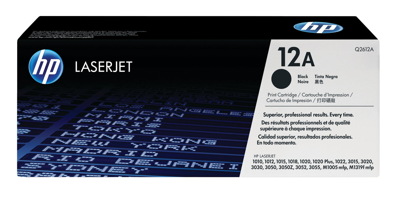 EAN 0808736558136 - HP 12A Black Original LaserJet Toner Cartridge cartucho de tóner 1 pieza(s) imagen 1