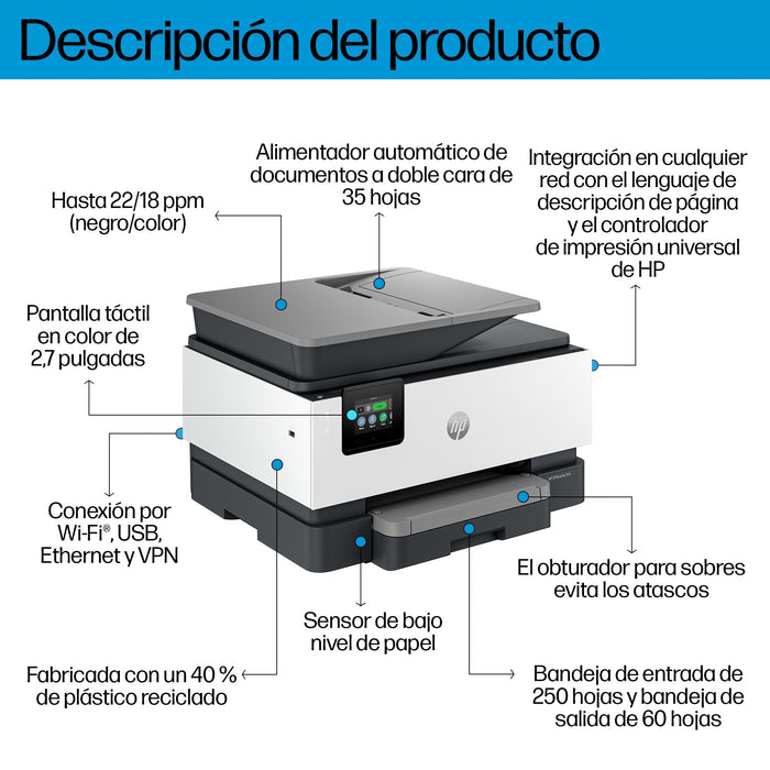 EAN 0196786896231 - HP OfficeJet Pro 9120b AiO Printer Inyección de tinta térmica A4 4800 x 1200 DPI 20 ppm Wifi imagen 4