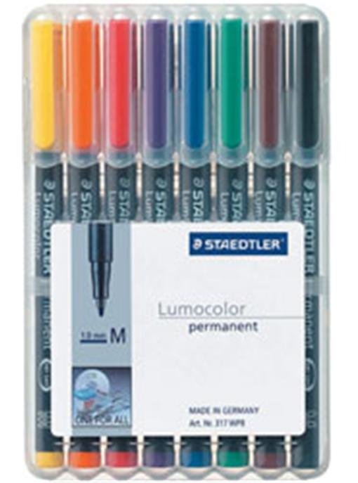 EAN 4007817310472 - Staedtler 317 WP8 marcador permanente Negro, Azul, Marrón, Verde, Naranja, Rojo, Violeta, Amarillo 8 piez imagen 1