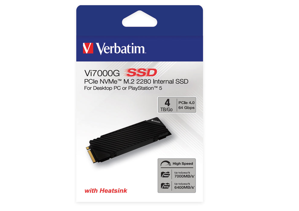 EAN 0023942493693 - Verbatim Vi7000G 4 TB M.2 PCI Express 4.0 NVMe imagen 6