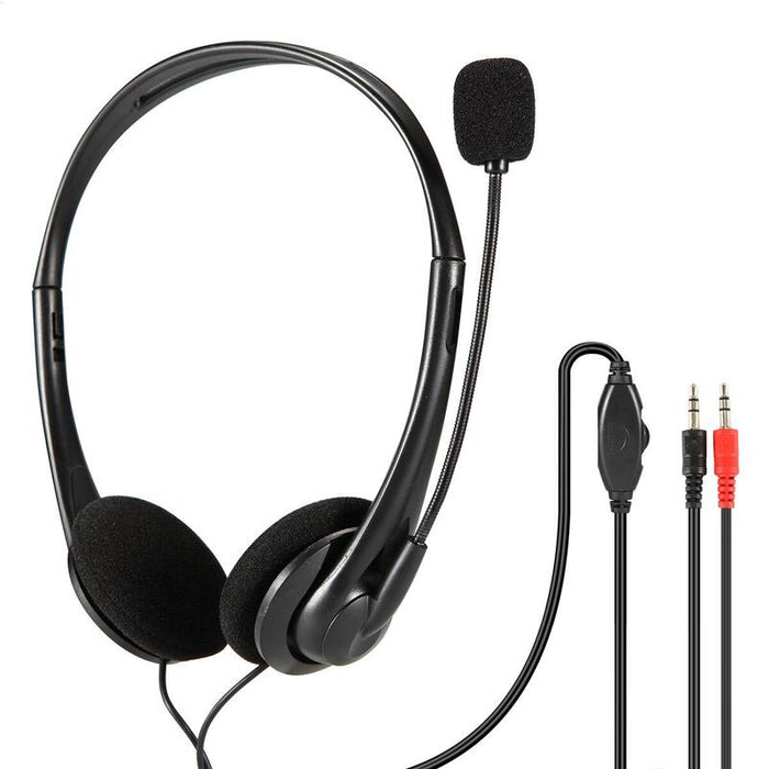 Fiesta Auricular + Mic Pc Control Volumen Jack 2*3 .5mm Negro Fh2020