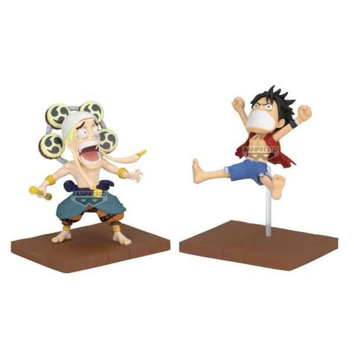 Figura Banpresto One Piece World Collectable Figure Log Stories Luffy Y Enel 8cm