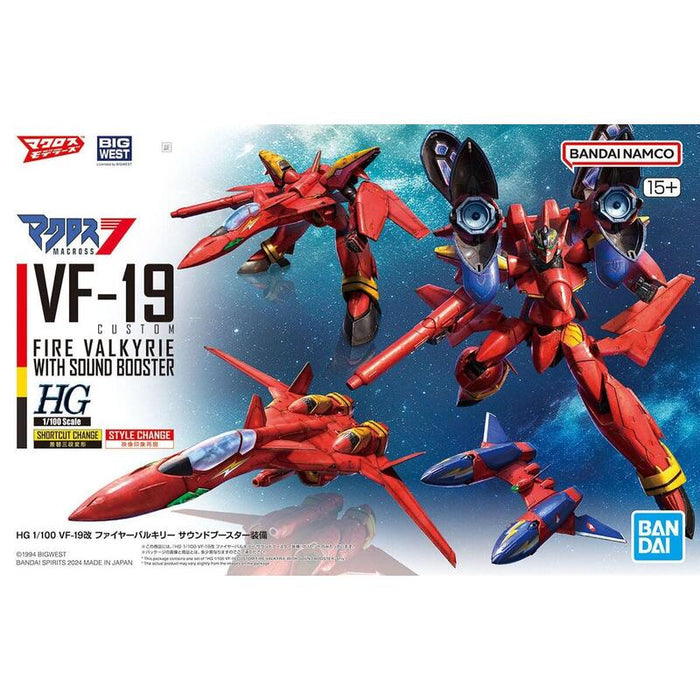 Figura Hg 1/100 Vf-19 Custom Fire Valkyrie With Sound Booster Re-Run