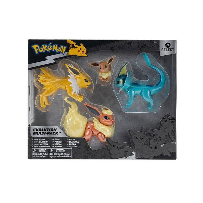 Figura Jazwares Pokemon Multievolution Eevee Pack 4