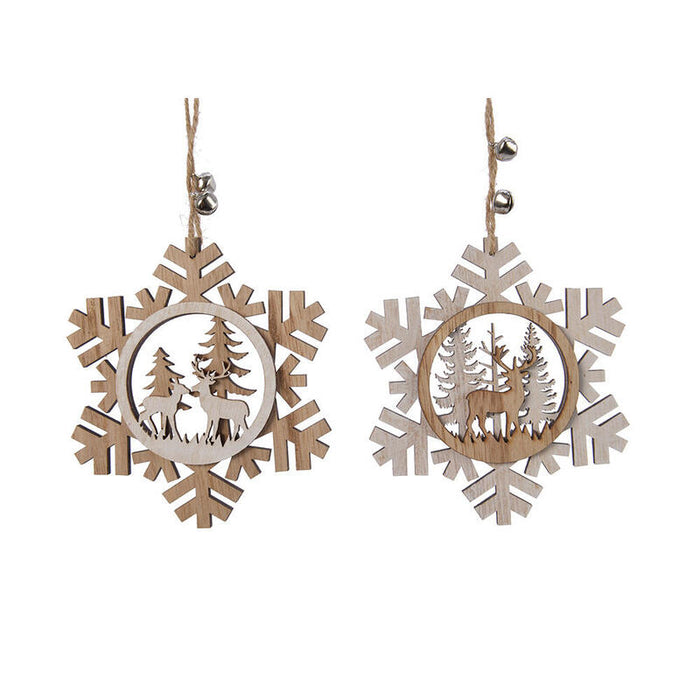 Figuras De Madera Para Arbol De Navidad Modelos Surtidos 12x0,7x12cm