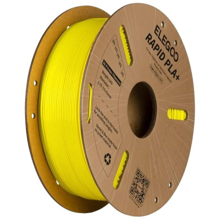 Filamento Elegoo Rapid Pla + (Plus) Amarillo - 1.75mm - Impresión De Alta Velocidad Hasta 600mm/S - Bobina De 1kg