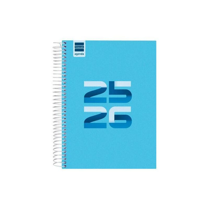 Finocam Agenda Cool Para Estudiantes Espiral 4º 1dp Azul 2025-2026