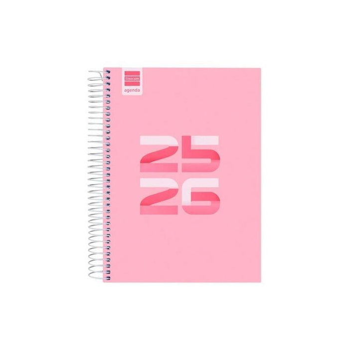 Finocam Agenda Cool Para Estudiantes Espiral 4º 1dp Rosa 2025-2026