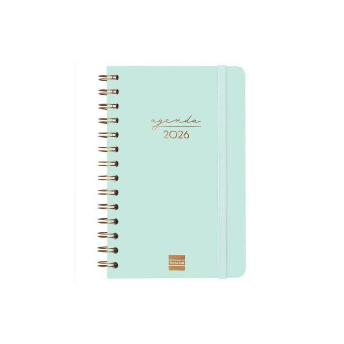Finocam Agenda Espiral Alma E5-117x181mm Svh Tapa Dura Menta 2026