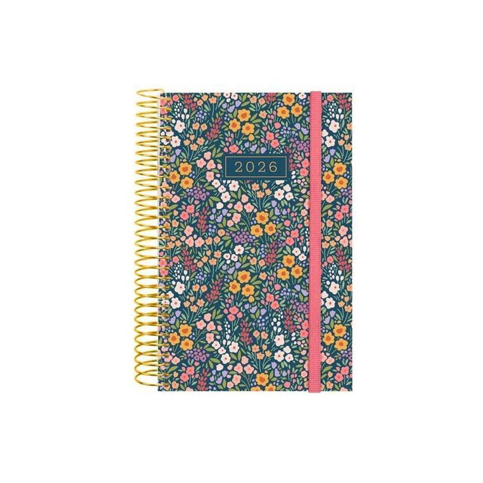 Finocam Agenda Espiral Design Collection E5-117x181mm 1dp Tapa Pp Flora 2026