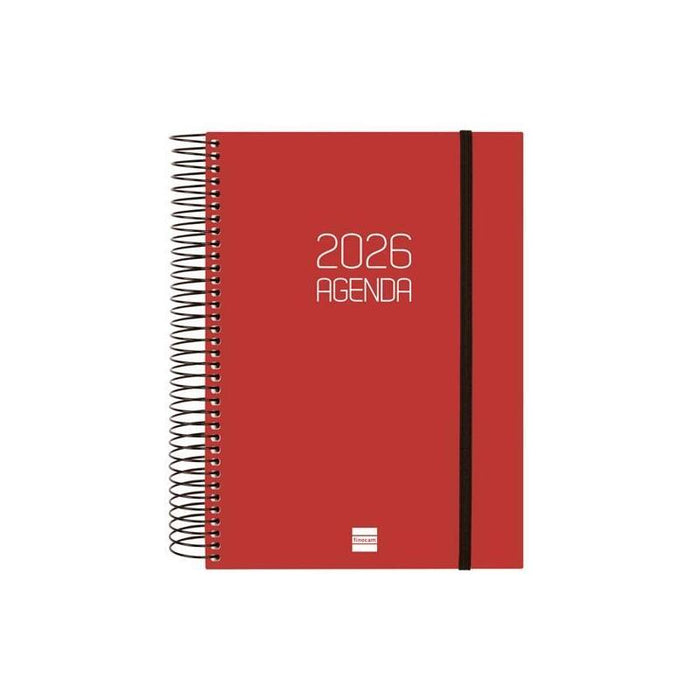 Finocam Agenda Espiral Opaque E10-155x212mm 1dp Tapa Pp Burdeos 2026