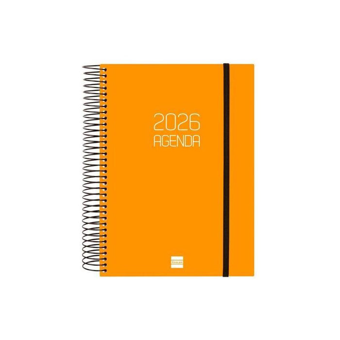 Finocam Agenda Espiral Opaque E10-155x212mm 1dp Tapa Pp Naranja 2026