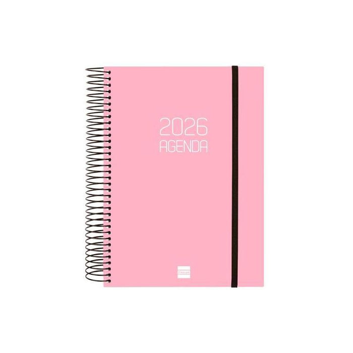 Finocam Agenda Espiral Opaque E10-155x212mm 1dp Tapa Pp Rosa 2026