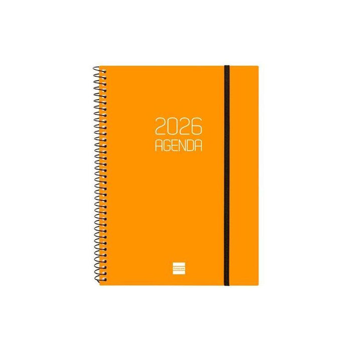Finocam Agenda Espiral Opaque E10-155x212mm Svh Tapa Pp Naranja 2026