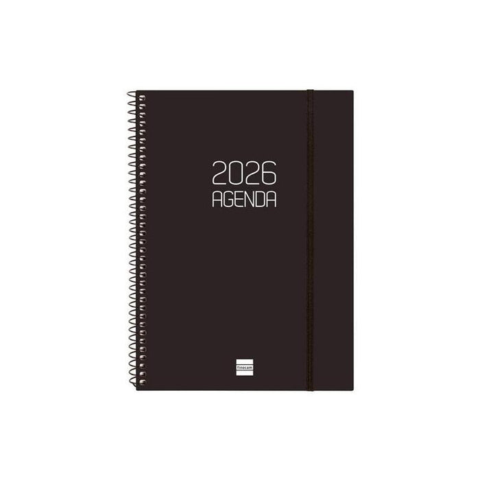 Finocam Agenda Espiral Opaque E10-155x212mm Svv Tapa Pp Negro 2026
