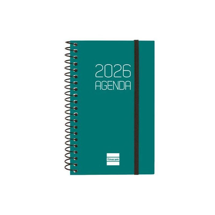 Finocam Agenda Espiral Opaque E3-79x127mm Svh Tapa Pp Verde 2026