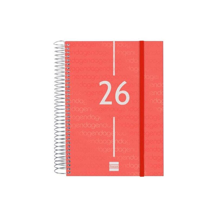 Finocam Agenda Espiral Year E10-155x212mm 1dp Tapa Pp Rojo 2026