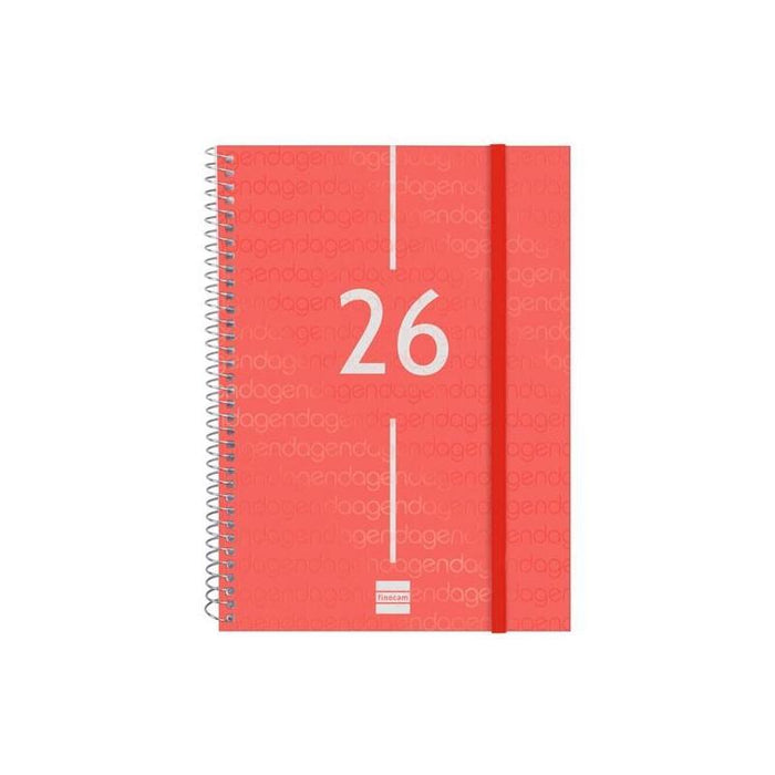 Finocam Agenda Espiral Year E10-155x212mm Svh Tapa Pp Rojo 2026