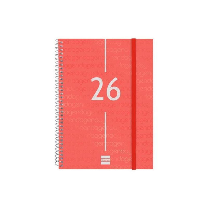 Finocam Agenda Espiral Year E10-155x212mm Svv Tapa Pp Rojo 2026