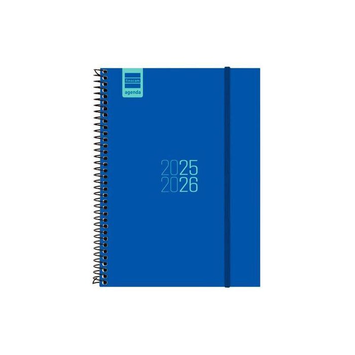 Finocam Agenda Para Estudiantes Espiral E10 - 155x212mm Svh Azul 2025-2026