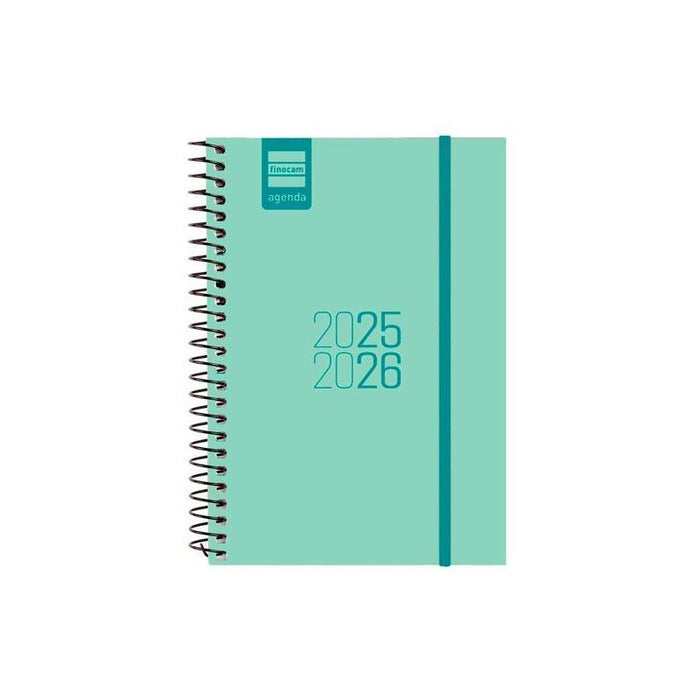 Finocam Agenda Para Estudiantes Espiral E8 - 120x171mm Svh Turquesa 2025-2026