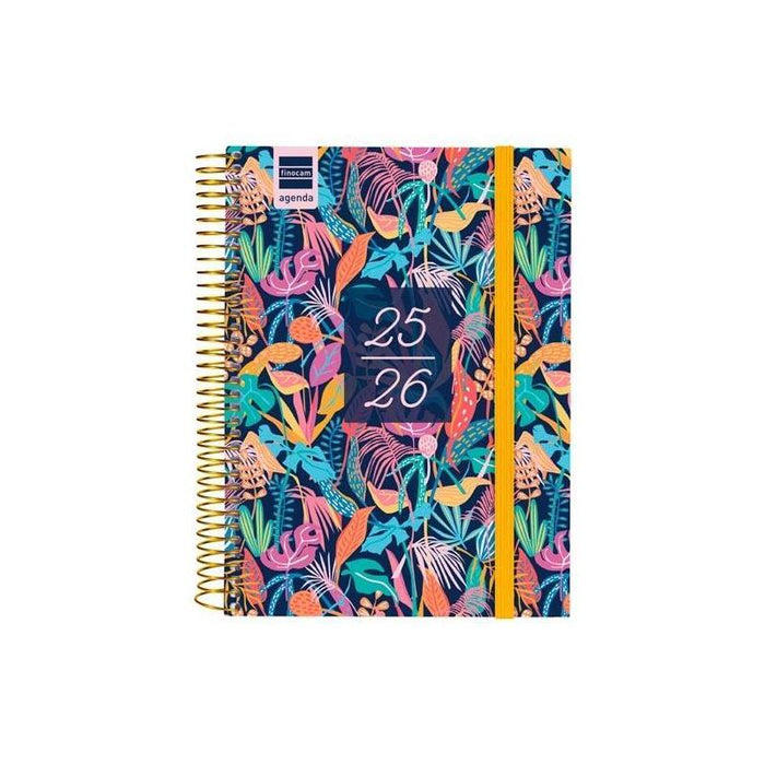 Finocam Agenda Secundaria Para Estudiantes Espiral 4º 1dp Tropical 2025-2026