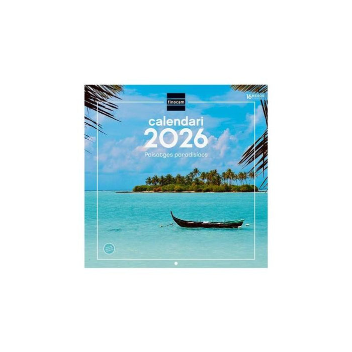 Finocam Calendario De Pared En Catalan - Anual 2026 - Imagenes Variadas - 300x300mm - Espacio Para Escribir - Tematica