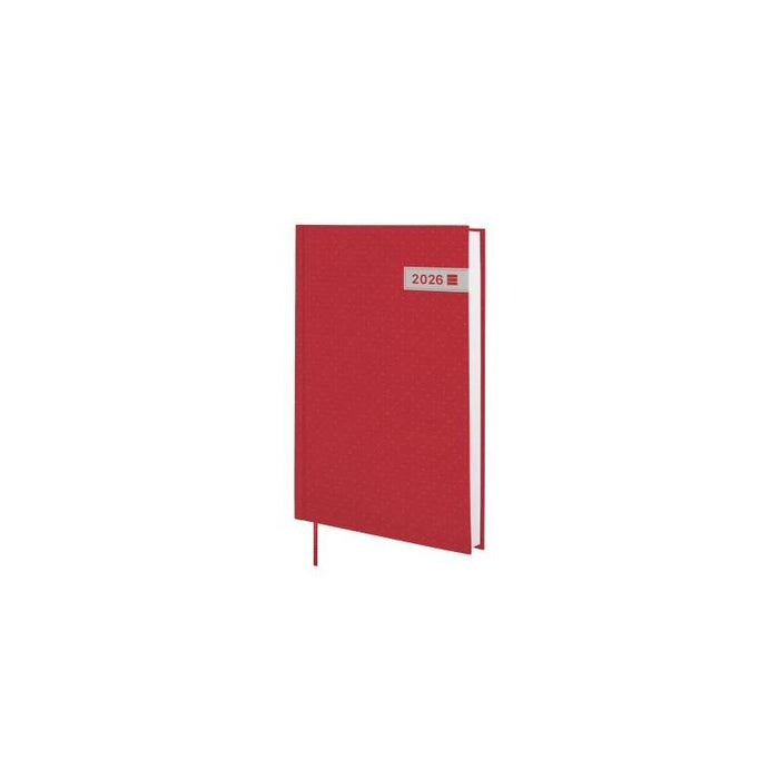 Finocam Dynamic Porto Agenda - Anual 2026 - Sin Cierre - Formato Y10 - 145x23x210mm - 1 Dia Por Pagina - Rojo
