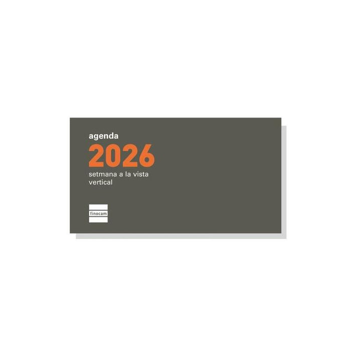 Finocam P199c Recambio Para Agenda Plana En Catalan - Anual 2026 - Formato Pl1 - 118x5x65mm - Semana Vista En Vertical