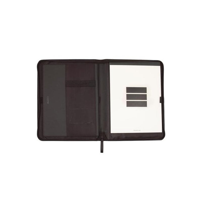 Finocam Portadocumentos Nopal Cremallera A4 Imitación Cuero Negro