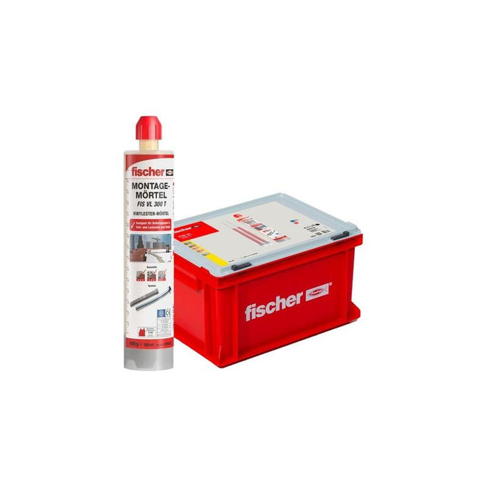 Fischer Advantage Box Mortero De Inyección Fis Vl 300 T Hwk G Gris, 20 Cartuchos De 300 Ml Cada Uno, En Estuche 553657