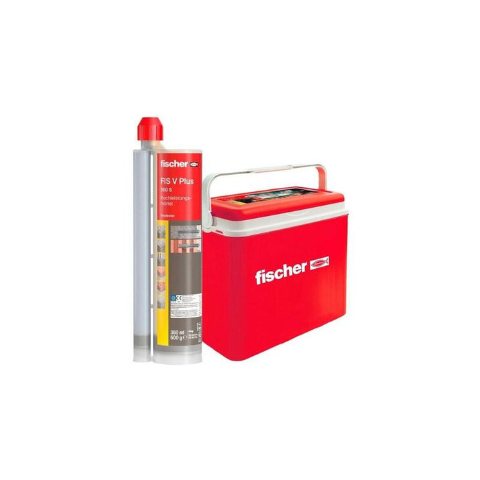 Fischer Mortero De Alto Rendimiento Fis V Más 360 S + Cool Box Grey, 8 Cartuchos Con 360 Ml Cada Uno, En Caja De Enfriamiento Pasiva 572497