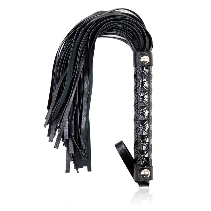 Flogger Con Patrón De Diamante Negro