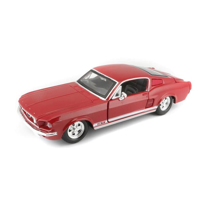 Ford Mustang Gt Rojo 1967 Escala 1:24, Maisto-Bburago