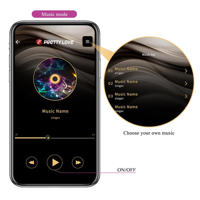 Pretty Love - Franz Masajeador & Vibrador App Gratutita Morado