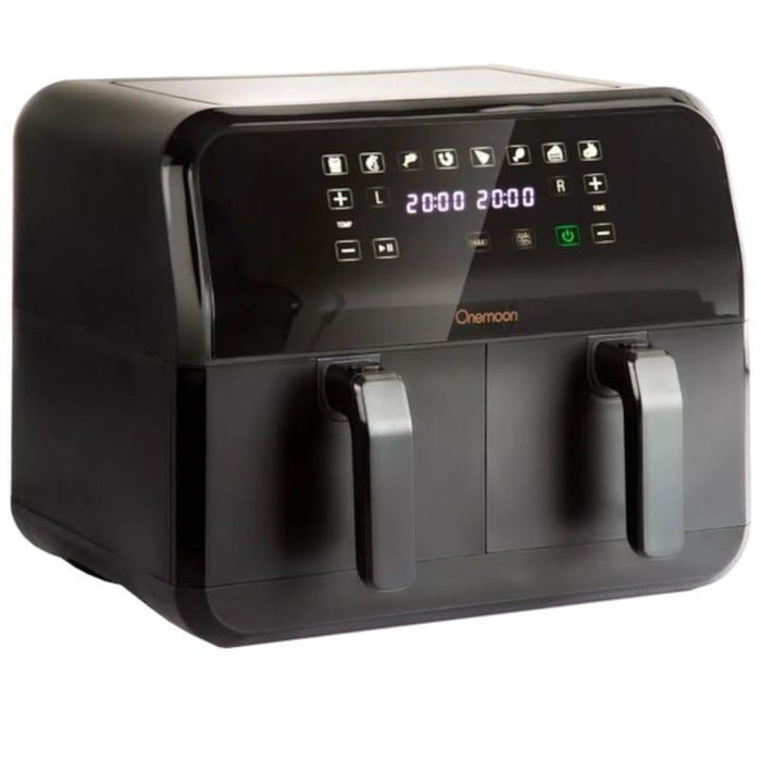 Freidora Sin Aceite Onemoon D8 Doble Cesta 4l + 4l Negra