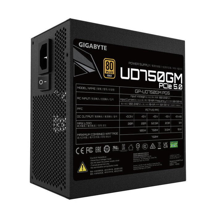Fuente De Alimentación Gigabyte Ud750gm Pg5 750watt Gold 750w 80+
