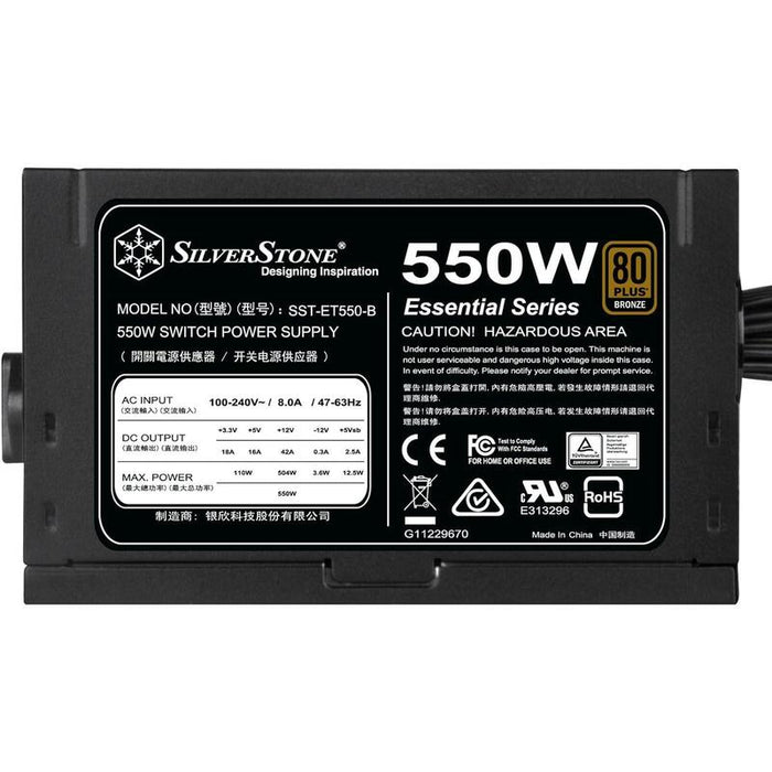 Fuente De Alimentación Silverstone 550w Sst-Et550-B V1.2 550w