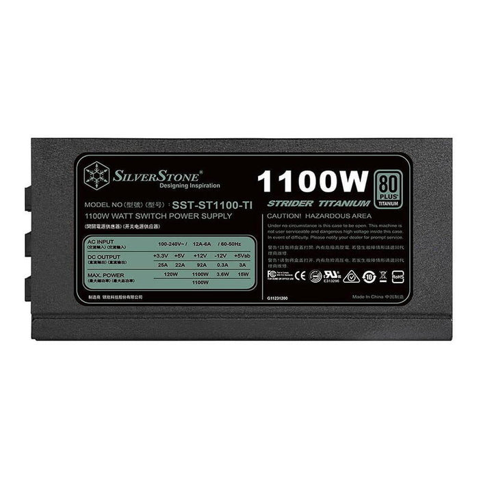 Fuente De Alimentación Silverstone Sst-St1100-Ti 1100w Modular. 80 Plus Titanium