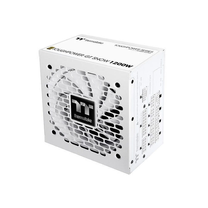 Thermaltake Toughpower Gt Snow 1200w, Fuente De Alimentación De Pc White, Gpu De Alta Potencia De 2x 12 Pines, 5x Pcie, Gestión De Cables, 1200 Vatios Ps-Tpt-1200fnfage-W