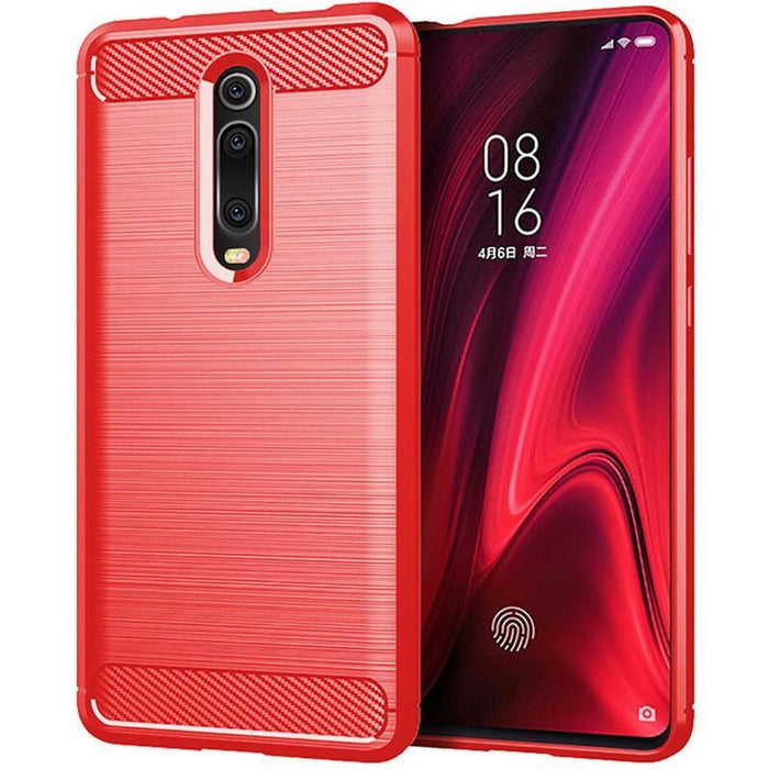Funda Carbon Ultra Xiaomi Mi 9t / Mi 9t Pro (Rojo)