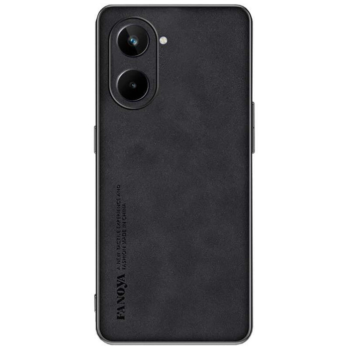 Funda De Cuero Pu Realme 10 Negro