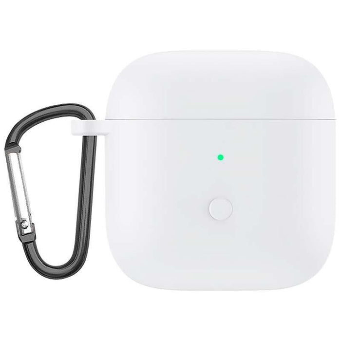 Funda De Silicona Con Mosquetón Para Xiaomi Redmi Buds 3 Blanco