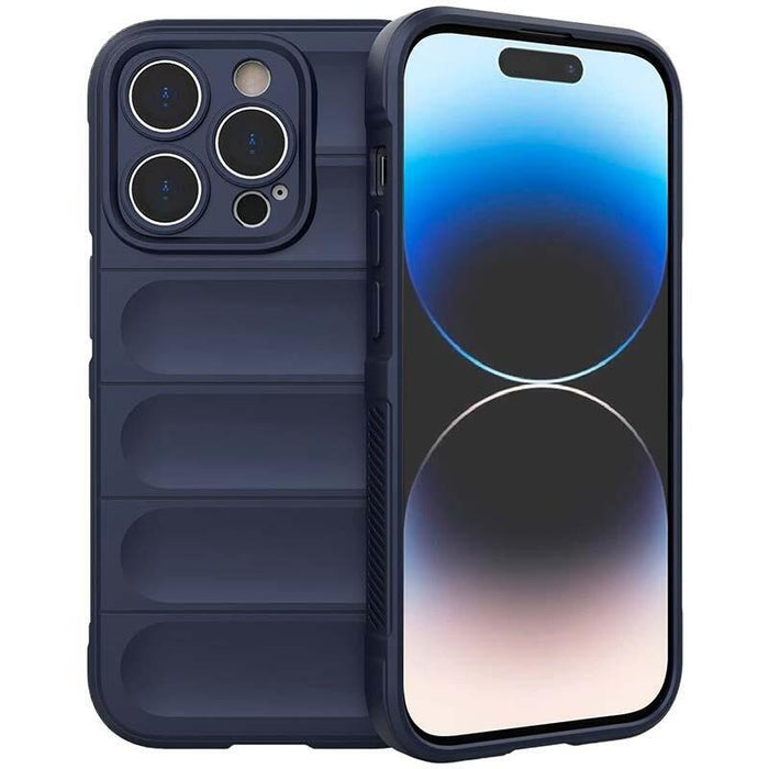 Funda De Silicona Wave Iphone 15 Pro Azul Oscuro