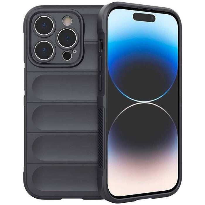 Funda De Silicona Wave Iphone 15 Pro Max Gris Oscuro